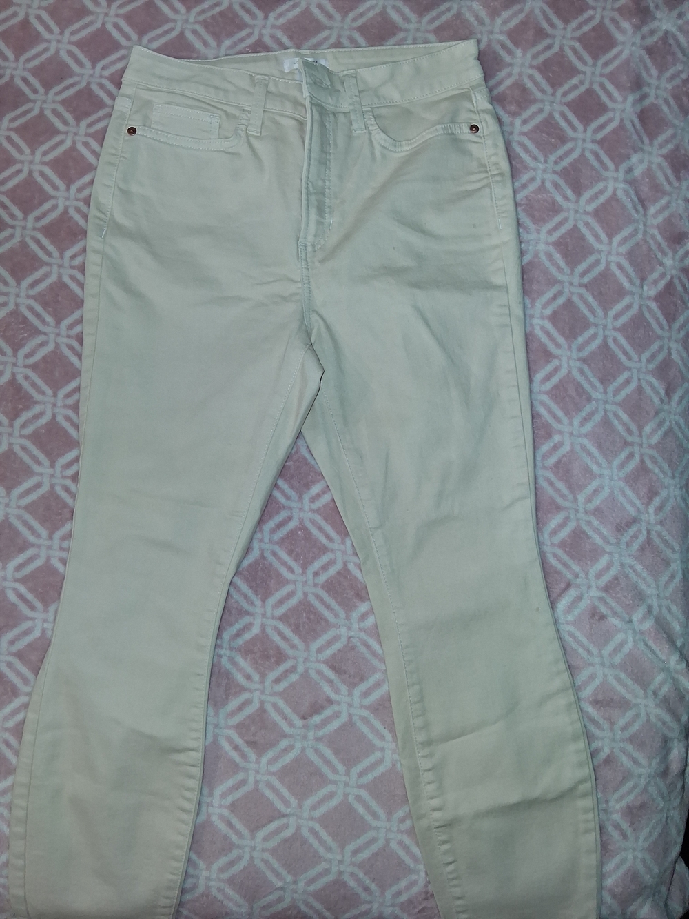 LC Lauren Conrad Men's Cream Slim Straight Jeans